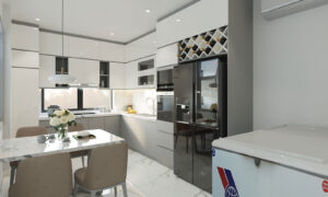 Tủ bếp Acrylic ML81 thiết kế tủ bếp theo yêu cầu