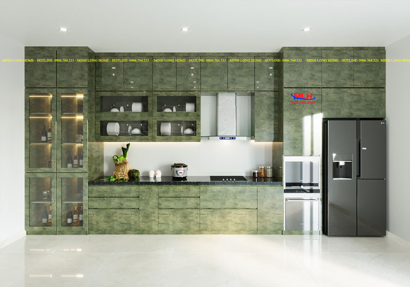 Tủ bếp Acrylic ML 82 thiết kế tủ bếp