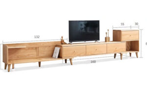 Kệ tivi bằng gỗ sồi MLS 304