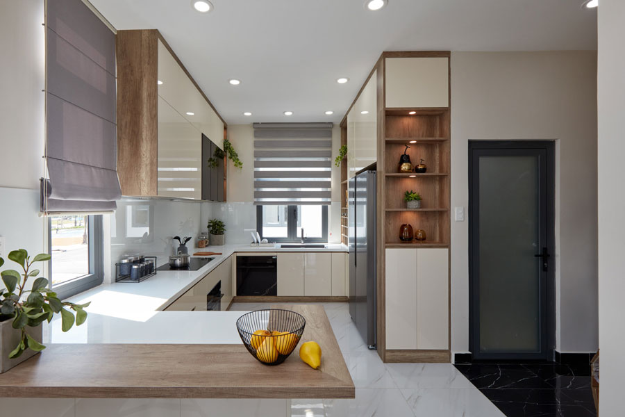 Tủ bếp acrylic vân gỗ - Xu hướng thiết kế hiện đại cho phòng bếp