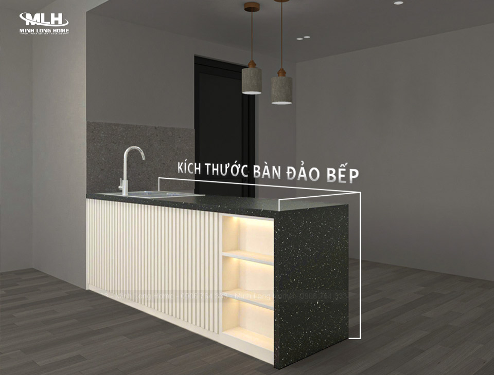 Kích thước đảo bếp tiêu chuẩn chính xác nhất Xác định kích thước đảo bếp