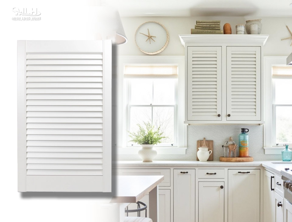 Các kiểu cánh tủ bếp đẹp nên sử dụng cho tủ bếp Kiểu cánh chớp tủ bếp có chức năng giữ khoang tủ lưu trữ được thông thoáng