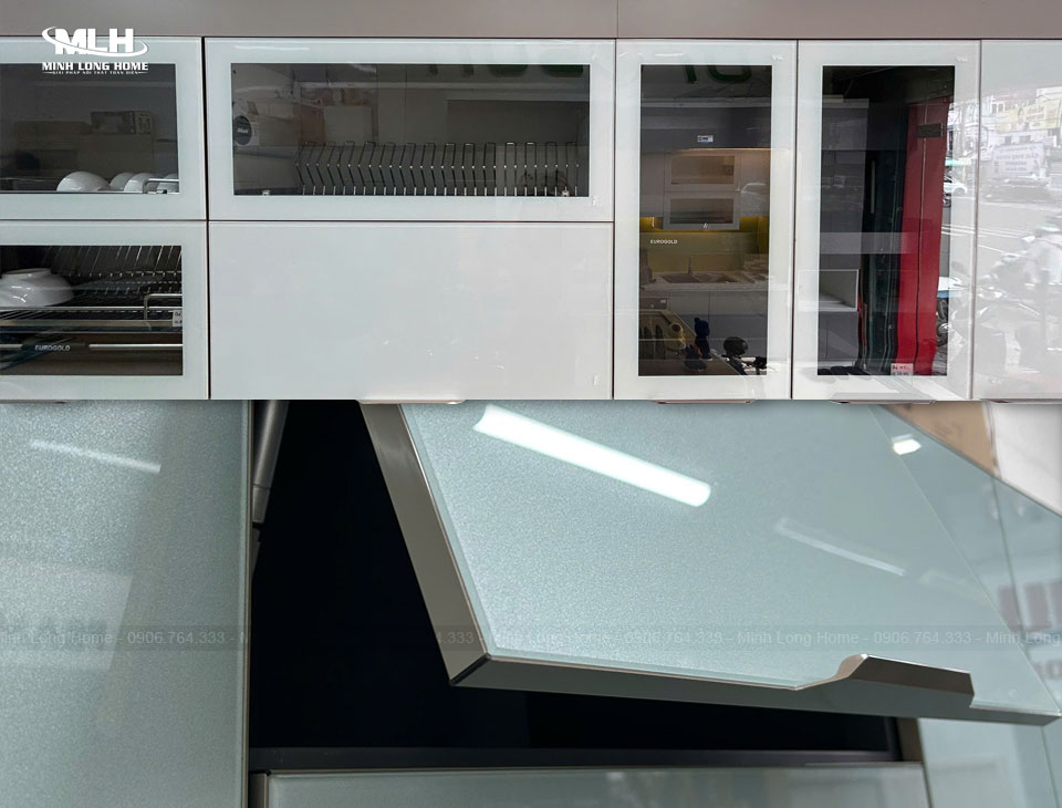 Các kiểu cánh tủ bếp đẹp nên sử dụng cho tủ bếp Kiểu cánh tủ bếp tay nắm nhôm anode