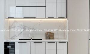 Tủ bếp màu trắng