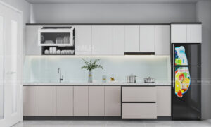 Tủ bếp gỗ công nghiệp Tủ bếp gỗ công nghiệp MDF phủ Laminate