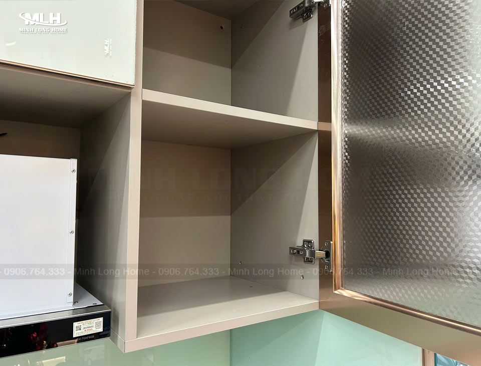 Tủ bếp hợp kim nhôm Tủ bếp hợp kim nhôm không mối hàn, thẩm mỹ và chắc chắn