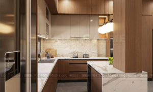 Tủ bếp gỗ MDF phủ Melamine