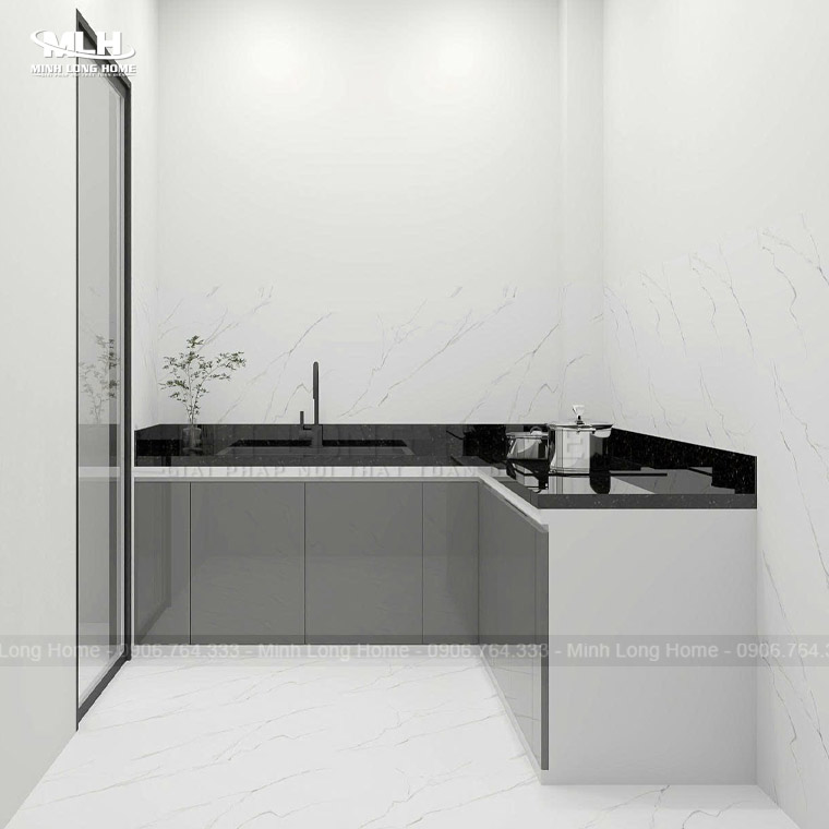 Tủ bếp mini Tủ bếp mini chữ L