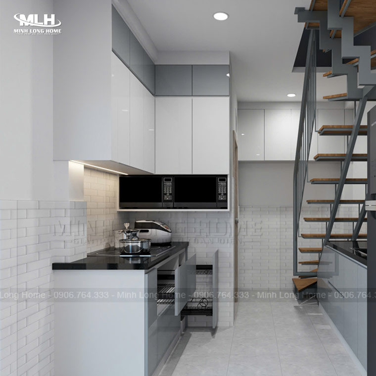 Tủ bếp mini Tủ bếp mini kịch trần