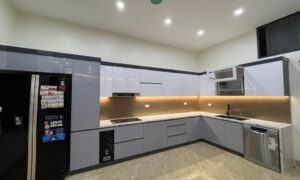 Tủ bếp nhôm cánh Acrylic