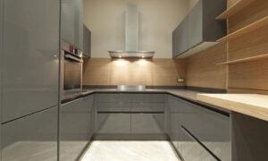 Tủ bếp nhôm cánh Acrylic