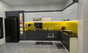 Tủ bếp nhôm cánh Acrylic