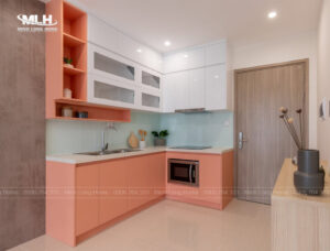 Giá tủ bếp nhựa Picomat bao gồm đá và kính ốp bếp