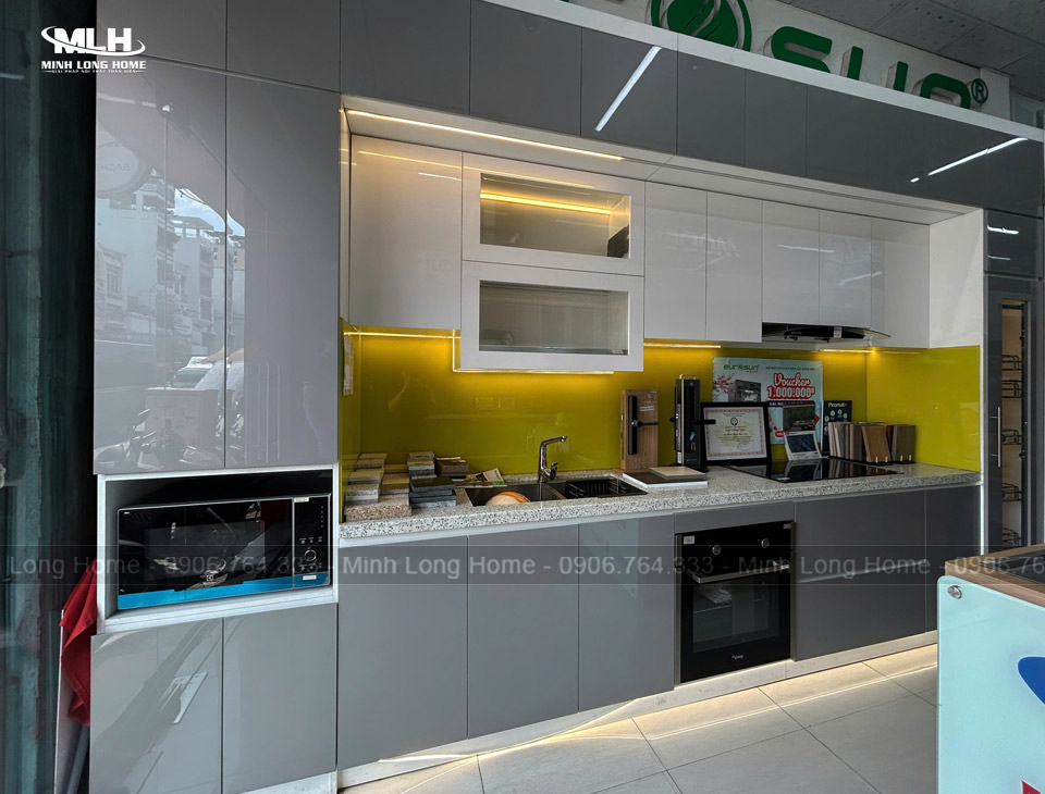 Tủ bếp nhựa acrylic có bền không? Ưu điểm và hạn chế cần biết Thi công tủ bếp nhựa Acrylic HCM
