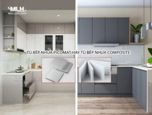 So sánh tủ bếp nhựa picomat và composite, cái nào tốt hơn? So sánh tủ bếp nhựa Picomat và Composite