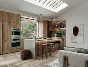 6 Thiết kế tạo nên tủ bếp phong cách wabi sabi chuẩn Nhật Tủ bếp phong cách Wai Sabi