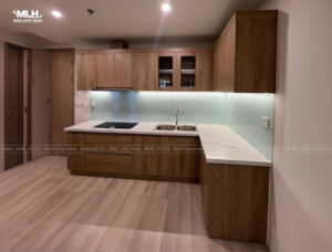 Tủ bếp gỗ MDF phủ melamine- Anh Tuấn Vinhomes Grand Park Quận 9 Tủ bếp gỗ MDF phủ melamine- Anh Tuấn Vinhomes Grand Park Quận 9