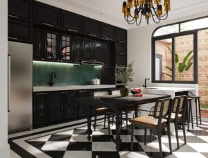 Phòng bếp phong cách Indochine sang trọng đậm chất Việt Phòng bếp phong cách Indochine