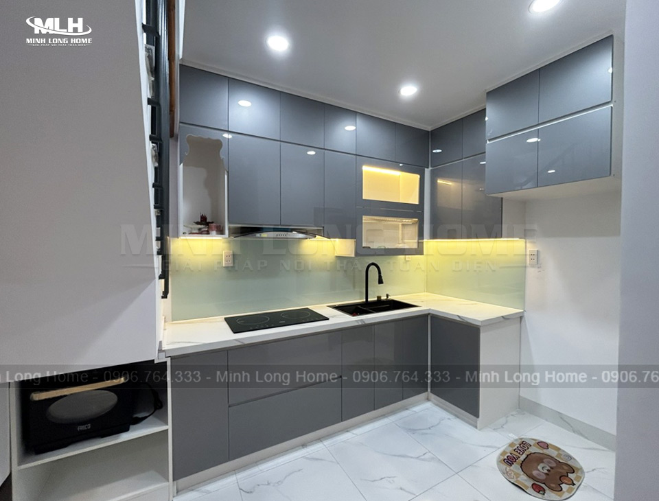 Cấu tạo tủ bếp MDF cánh phủ Acrylic