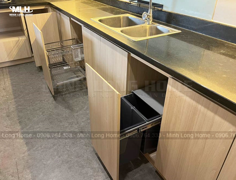 Cấu tạo tủ bếp MDF cánh phủ Melamine