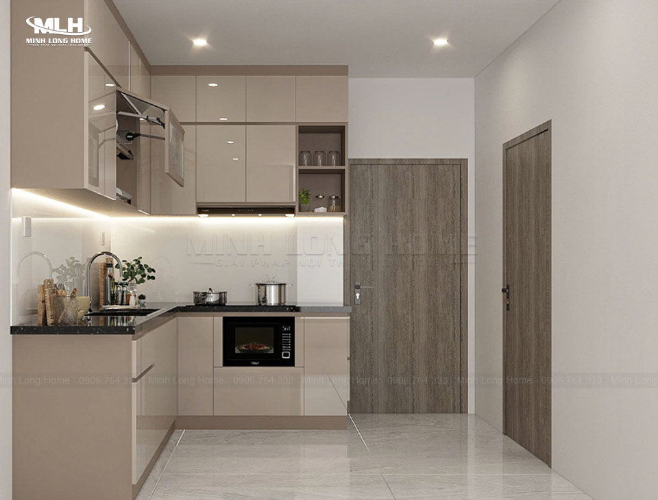 Mẫu tủ bếp cho diện tích bếp nhỏ