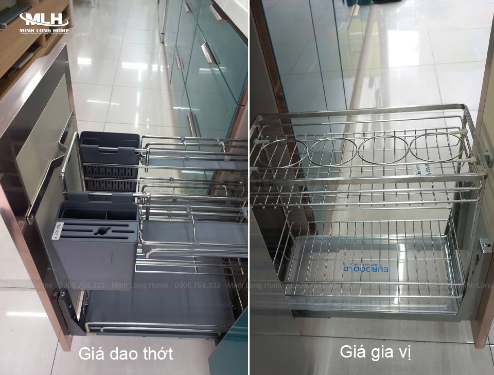 Tủ bếp thông minh là gì? Những tính năng đáng giá bạn nên biết Giá dao thớt gia vị cao cấp trong tủ bếp thông minh