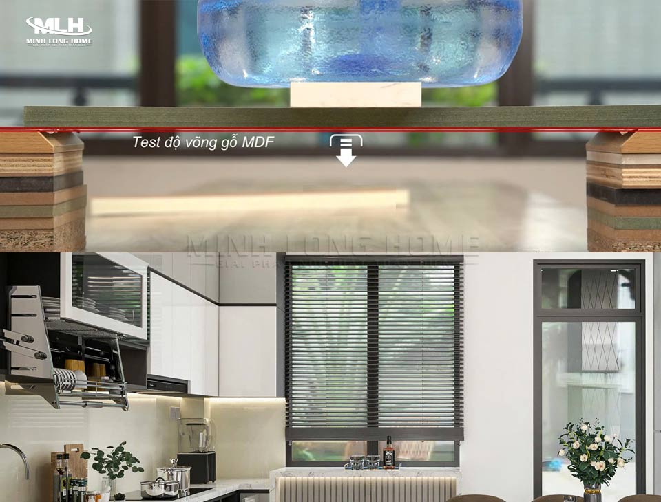 So sánh tủ bếp MDF và HDF nên chọn loại nào cho không gian bếp hoàn hảo? Khả năng chịu lực của tủ bếp MDF