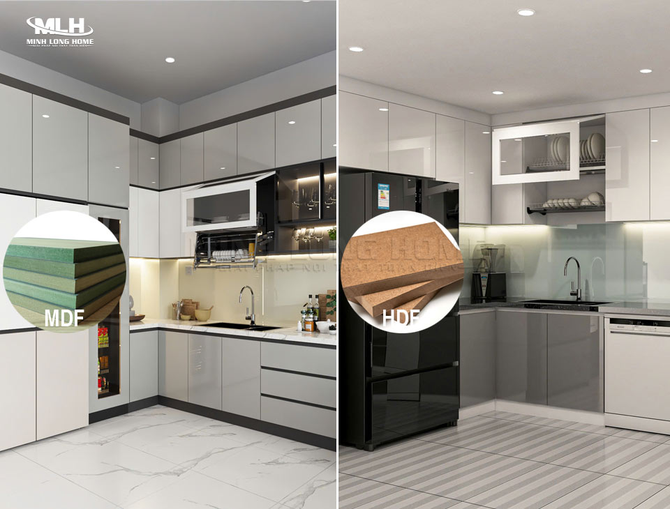 So sánh tủ bếp MDF và HDF nên chọn loại nào cho không gian bếp hoàn hảo? Tủ bếp MDF và HDF là gì? So sánh tủ bếp MDF và HDF