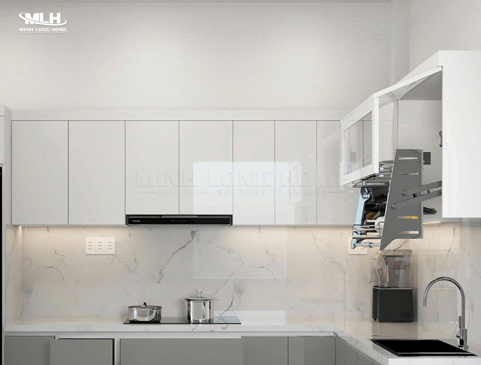 Sự khác biệt giữa tủ bếp trên và tủ bếp dưới Tủ bếp trên tiêu chuẩn