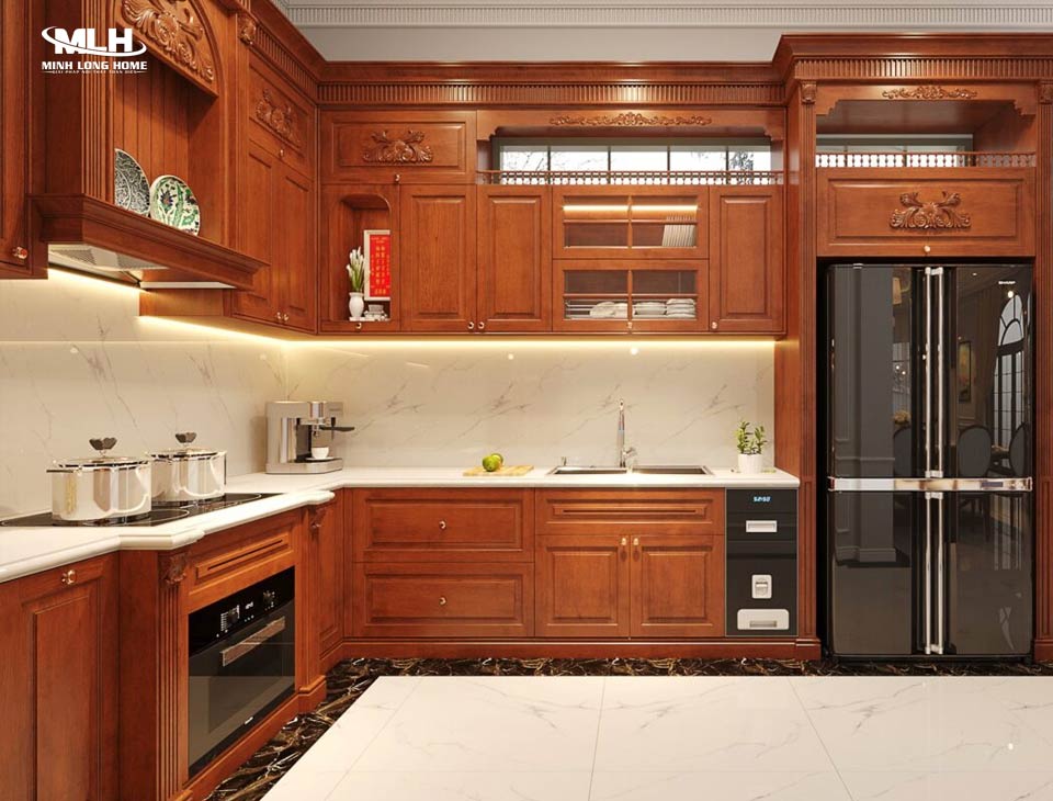 Cách bảo quản tủ bếp gỗ tự nhiên tránh cong vênh Bảo quảng tủ bếp gỗ tự nhiên kỹ lưỡng để tránh bị yếu tố môi trường tác động