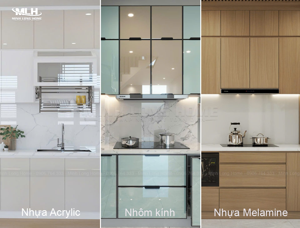 Tủ bếp liền tường là gì? Có nên sử dụng không? Chọn chất liệu phù hợp cho tủ bếp liền tường