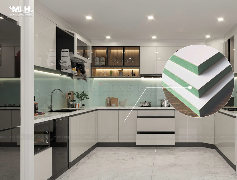 Gỗ MDF là gì? Có nên chọn gỗ MDF làm tủ bếp không? Nên chọn gỗ MDF chất lượng như MDF lõi xanh để làm tủ bếp