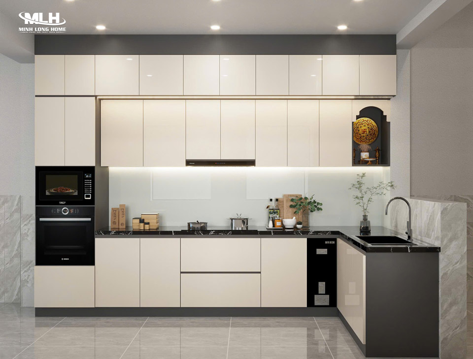 So sánh tủ bếp gỗ tự nhiên và gỗ công nghiệp Chọn tủ bếp gỗ công nghiệp lầm giải pháp tiết kiệm và đa dạng phong cách thiết kế