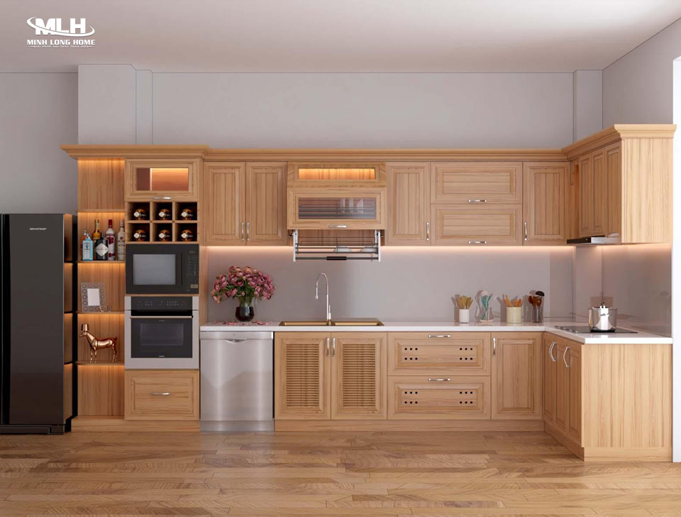 So sánh tủ bếp gỗ tự nhiên và gỗ công nghiệp Chọn tủ bếp gỗ tự nhiên khi bạn ưu tiên giá trị bền vững, đầu tư lâu dài