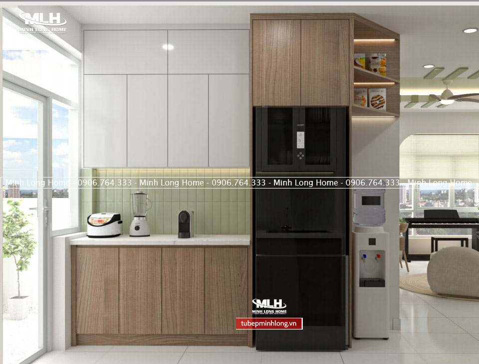 Ưu nhược điểm của tủ bếp gỗ công nghiệp Thiết tủ bếp gỗ công nghiệp theo bố cục hợp lý để tối đa hóa công năng