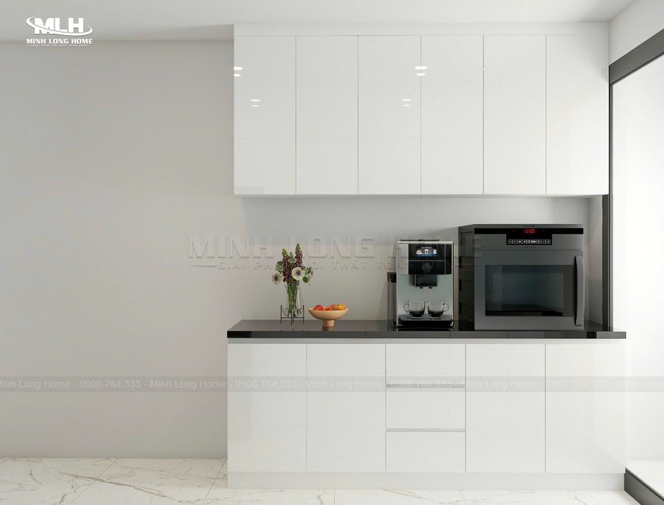 Cách phối màu tủ bếp đẹp và hài hòa với nội thất Tối ưu không gian nhỏ với màu tủ bếp sáng sủa