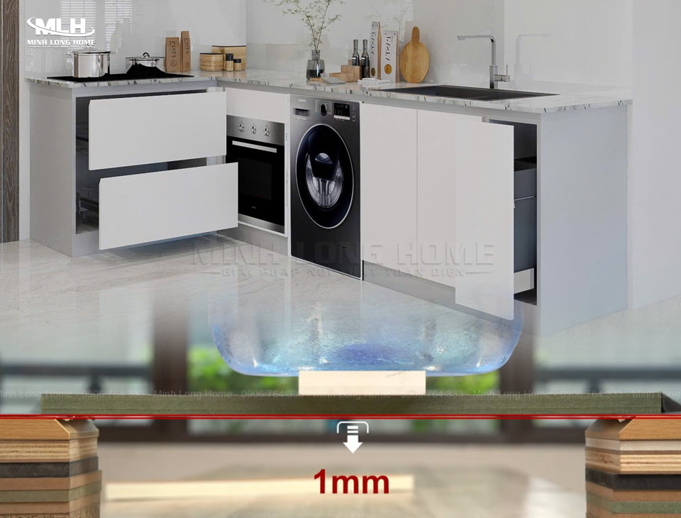 Gỗ MDF là gì? Có nên chọn gỗ MDF làm tủ bếp không? Tủ bếp gỗ MDF có độ ổn định và khả năng chịu lực khá tốt
