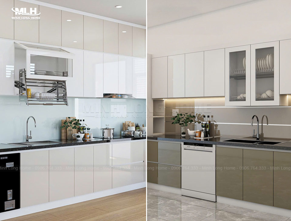 Tủ bếp liền tường là gì? Có nên sử dụng không? Tủ bếp liền tường và tủ bếp thông thường