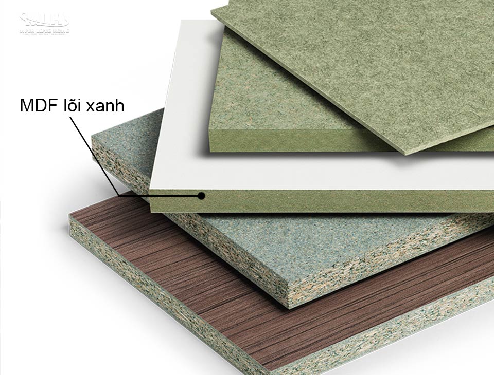 Ưu nhược điểm của tủ bếp gỗ công nghiệp Chọn vật liệu lõi là MDF lõi xanh cho tủ bếp để chống ẩm