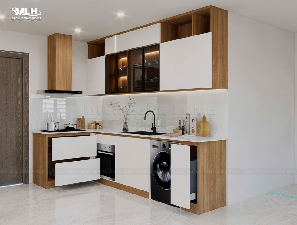 Độ bền tủ bếp gỗ công nghiệp Phụ kiện đi kèm chất lượng giúp tủ bếp gỗ công nghiệp bền hơn