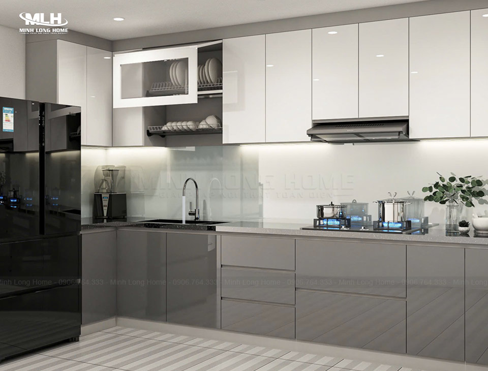 Tủ bếp gỗ công nghiệp là gì? Có bền không? Sử dụng tủ bếp gỗ công nghiệp đúng cách trong điều kiện ẩm và nhiệt từ chức năng bồn rửa và bếp nấu