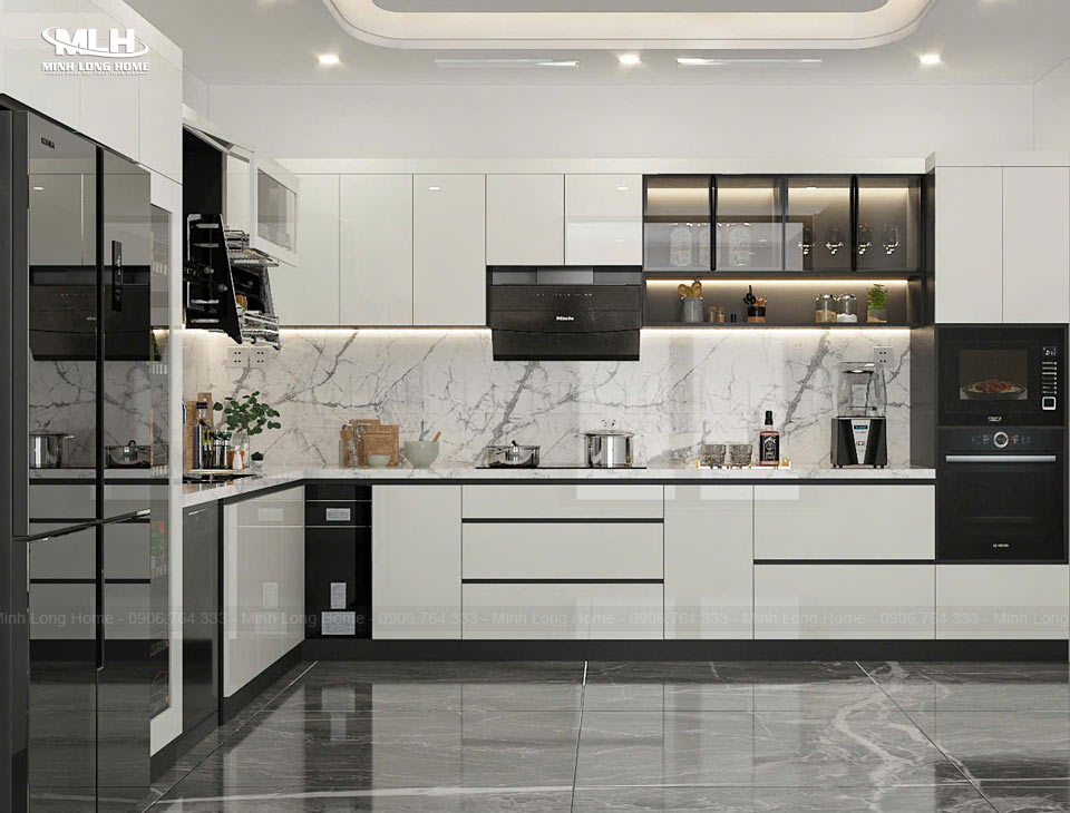 Có nên dùng tủ bếp gỗ công nghiệp cho nhà bếp ẩm ướt? Thiết kế thông minh tối ưu tủ bếp gỗ công nghiệp