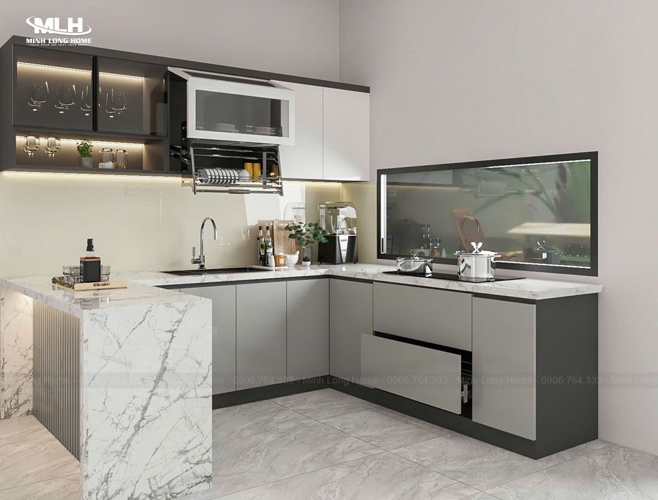 Tủ bếp gỗ MFC - Lựa chọn tiết kiệm tối ưu cho căn hộ nhỏ Tủ bếp gỗ MFC luôn có bề mặt trơn nhẵn giúp việc vệ sinh bảo dưỡng dễ dàng