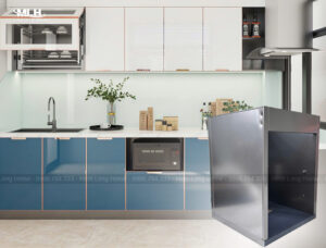 Cấu tạo tủ bếp inox cánh kính: Thùng tủ, cánh tủ, phụ kiện Cấu tạo tủ bếp inox cánh kính 3 lớp