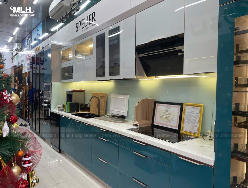 Tủ bếp inox cánh kính Đơn vị chuyên tủ bếp inox cánh kính