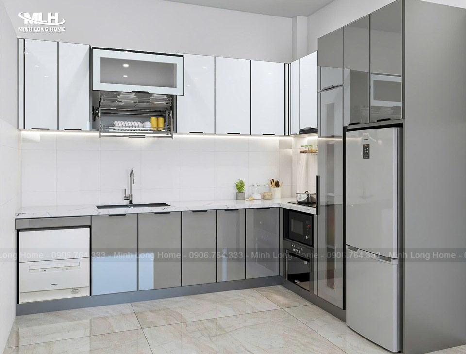 Tủ bếp inox cánh kính Tủ bếp inox cánh kính là gì