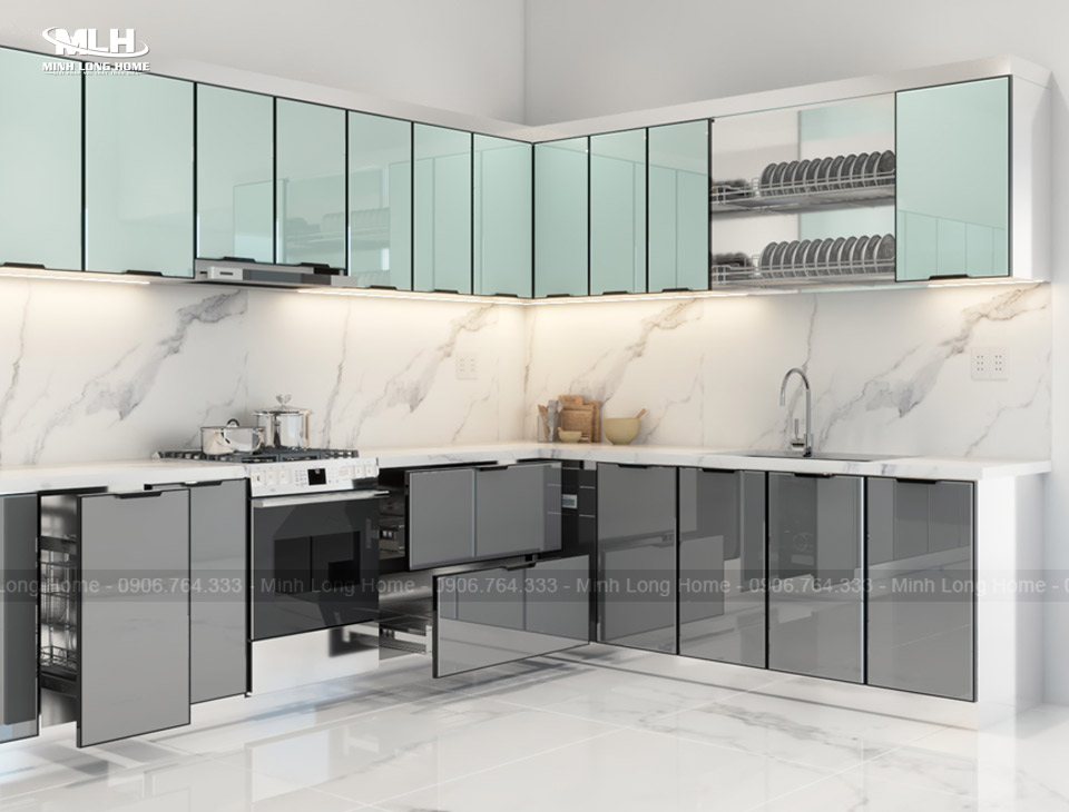 Tủ bếp inox: Cấu tạo, ưu điểm, phân loại và 22+ mẫu tủ inox đẹp Tủ bếp inox khi kết hợp vật liệu