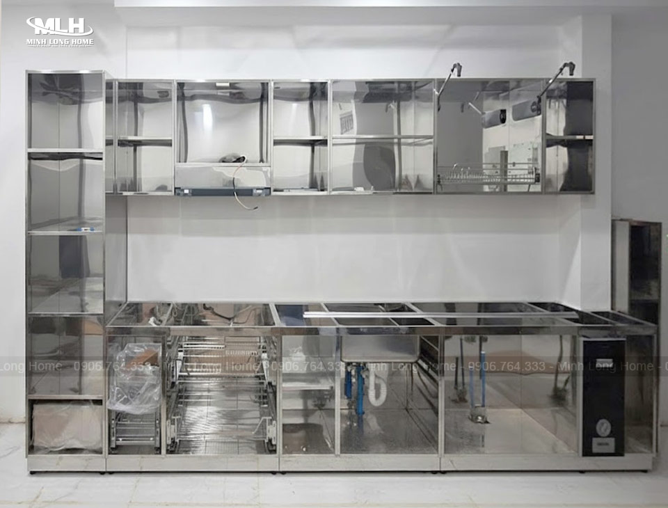 Tủ bếp inox: Cấu tạo, ưu điểm, phân loại và 22+ mẫu tủ inox đẹp Tủ bếp inox là gì