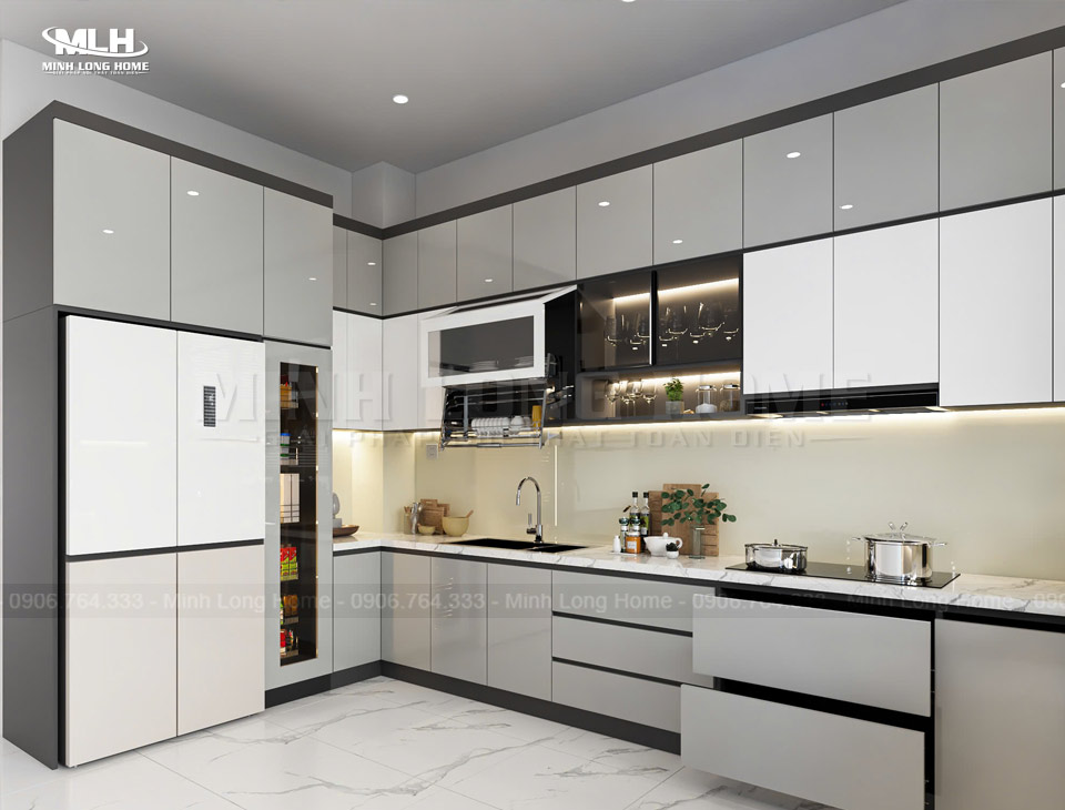 So sánh tủ bếp nhựa Acrylic và Picomat nên chọn loại nào? So sánh tính thẩm mỹ tủ bếp nhựa Acrylic và Picomat