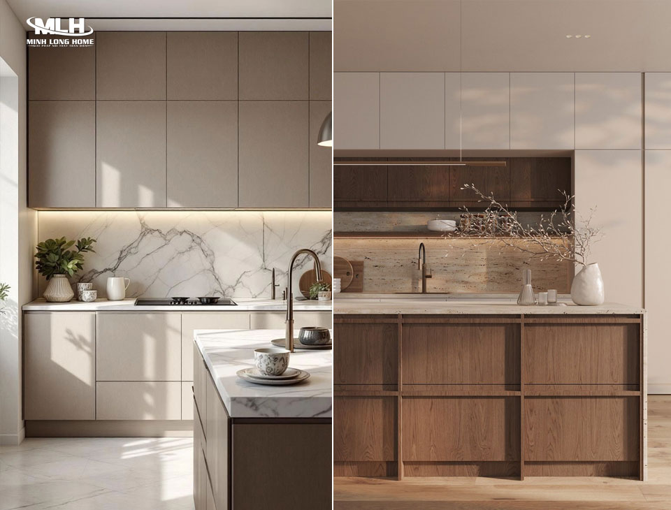 20+ Tủ bếp màu nâu xám (màu Taupe) phù hợp mọi không gian Phong cách phù hợp tủ bếp màu nâu xám